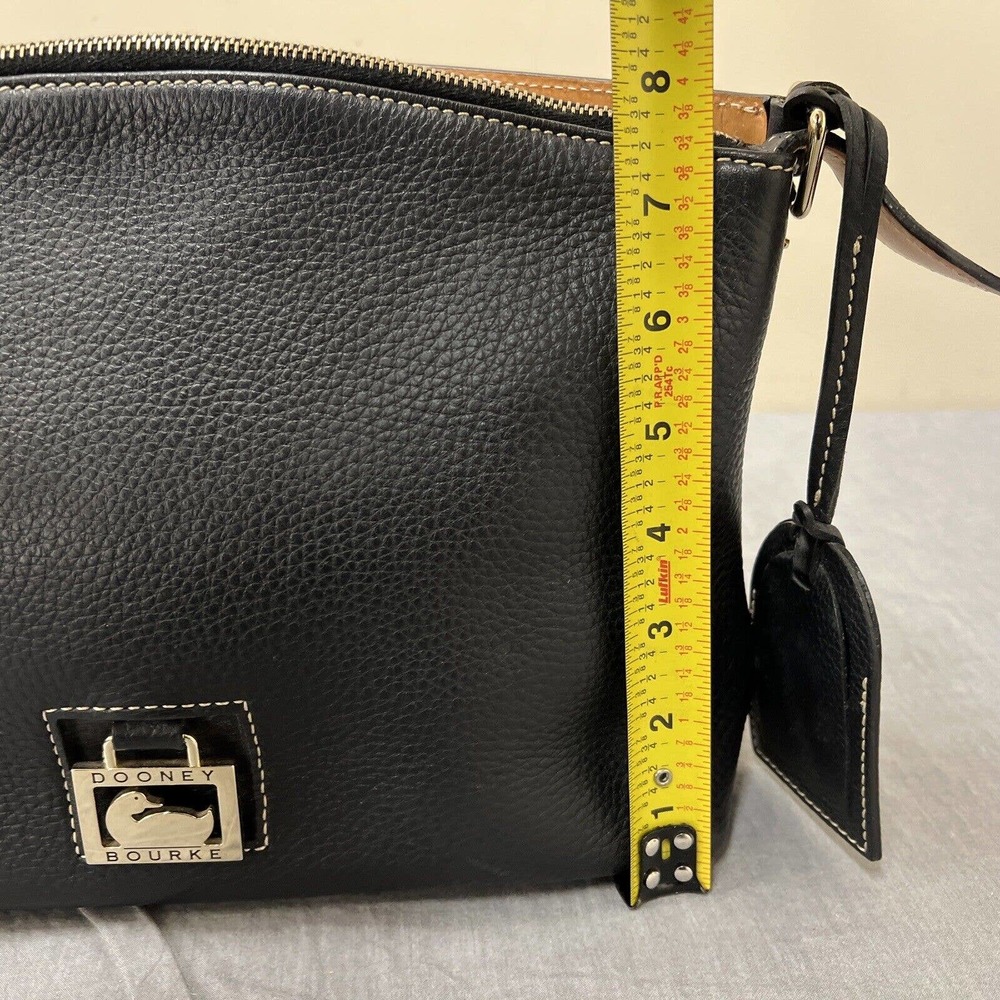 Dooney & Bourke Portofino? Pebble Leather Black Shoulder Bag FS Benefits Charity - Picture 8 of 15